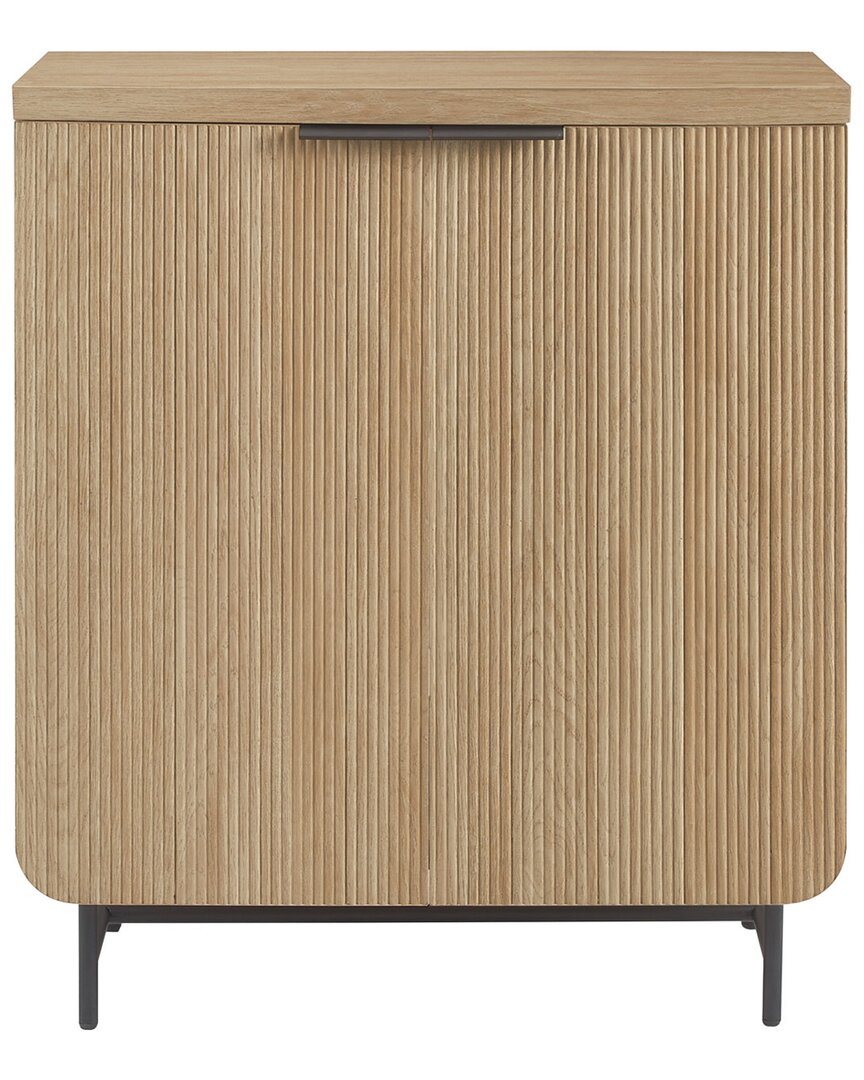 Shop Walker Edison Modern Scandi Fluted-door Storage Console In Brown