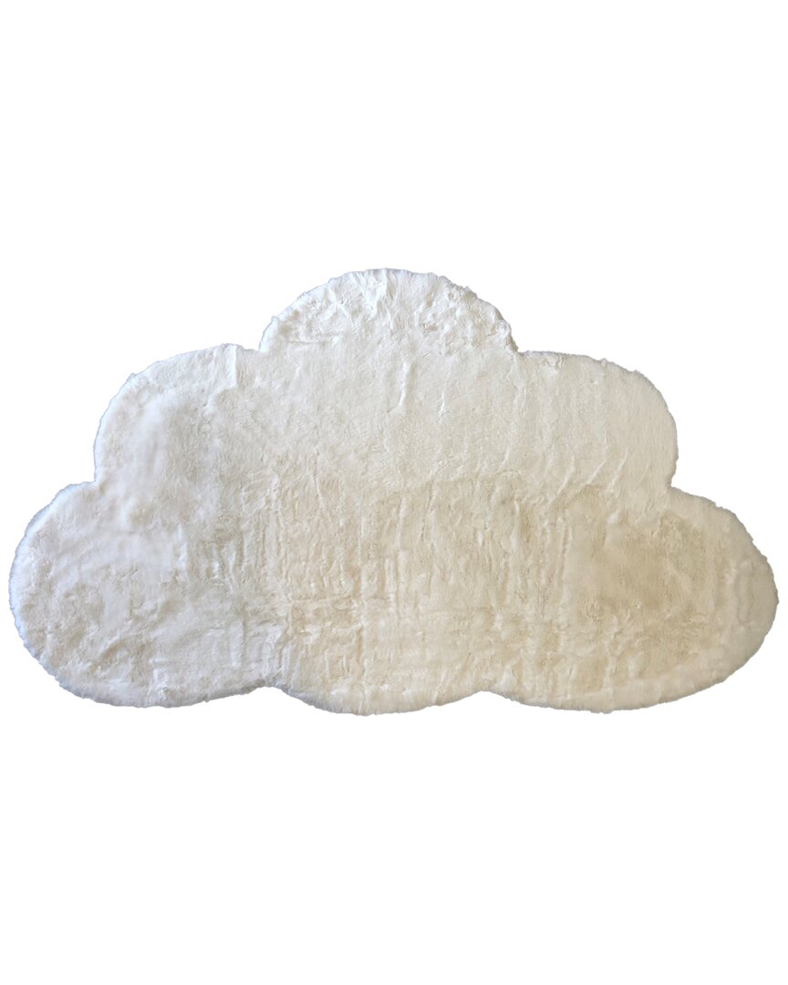 The Rug Market Cloud Fur Shape Rug In White