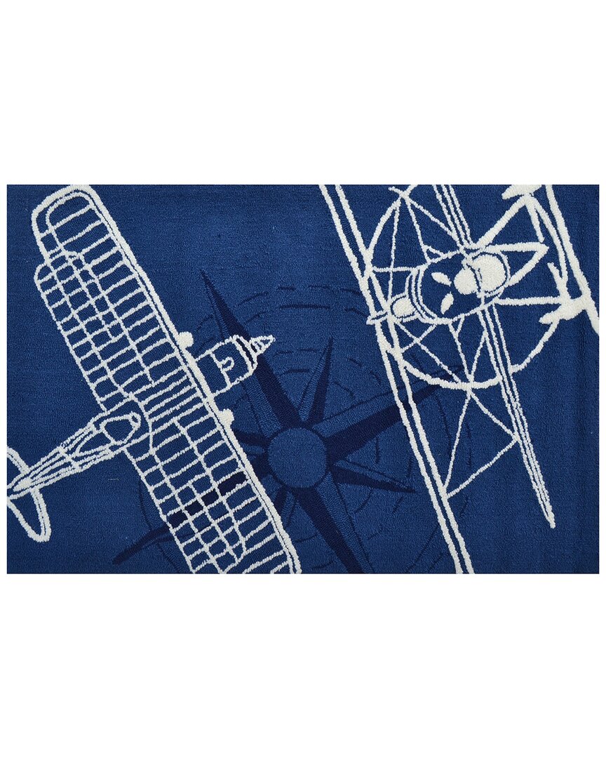 The Rug Market Outline Plane Rug In Blue