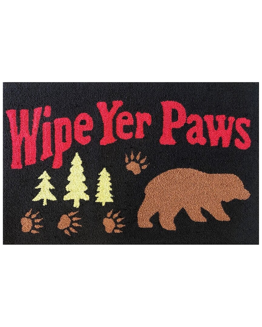 The Rug Market Wipe Yer Paws Rug In Black