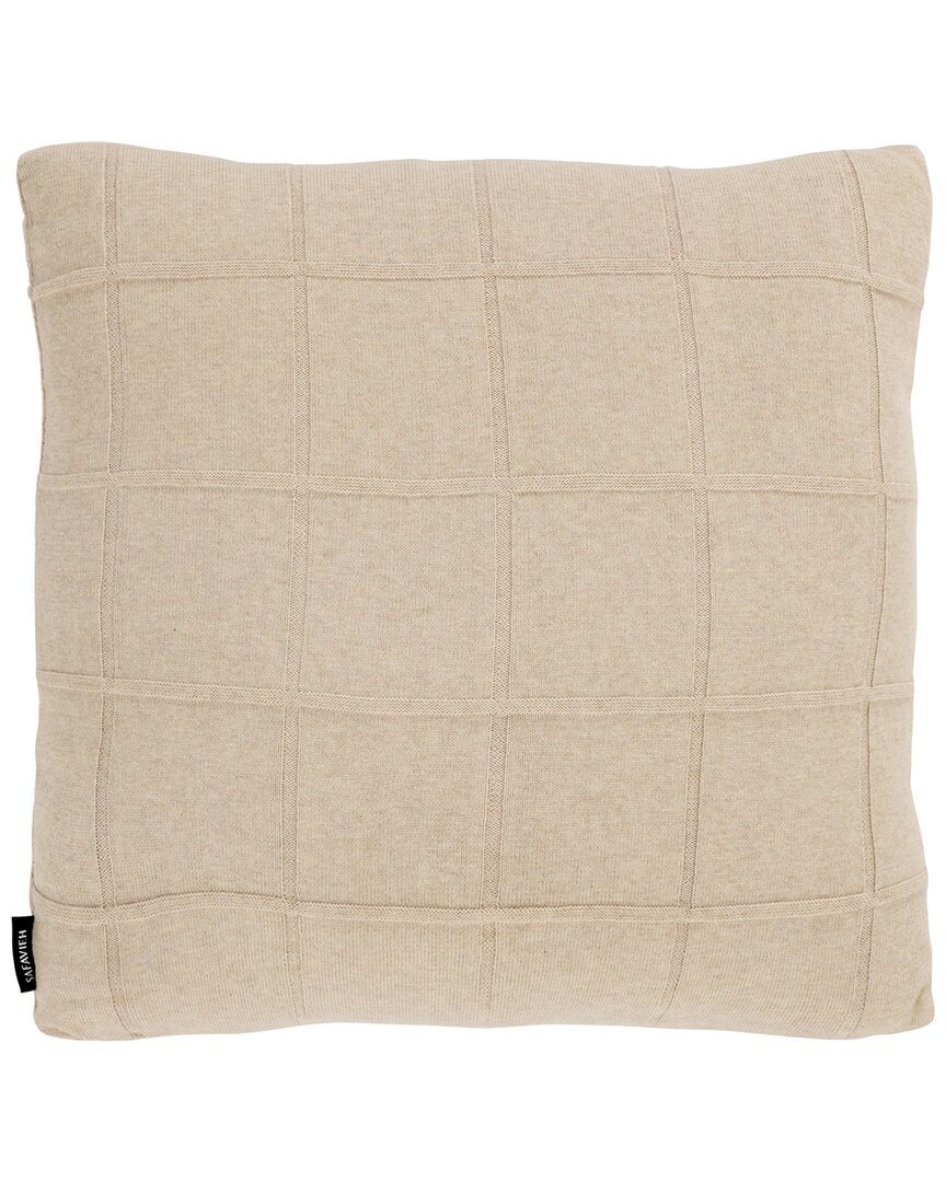 Safavieh Mari 18x18 Cotton Pillow In Neutral