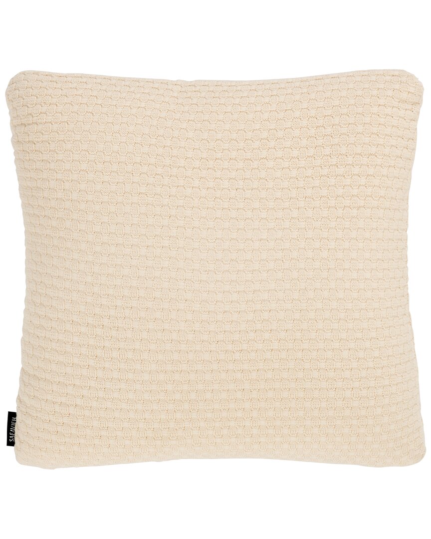 Safavieh Jolie 18x18 Cotton Pillow In Neutral