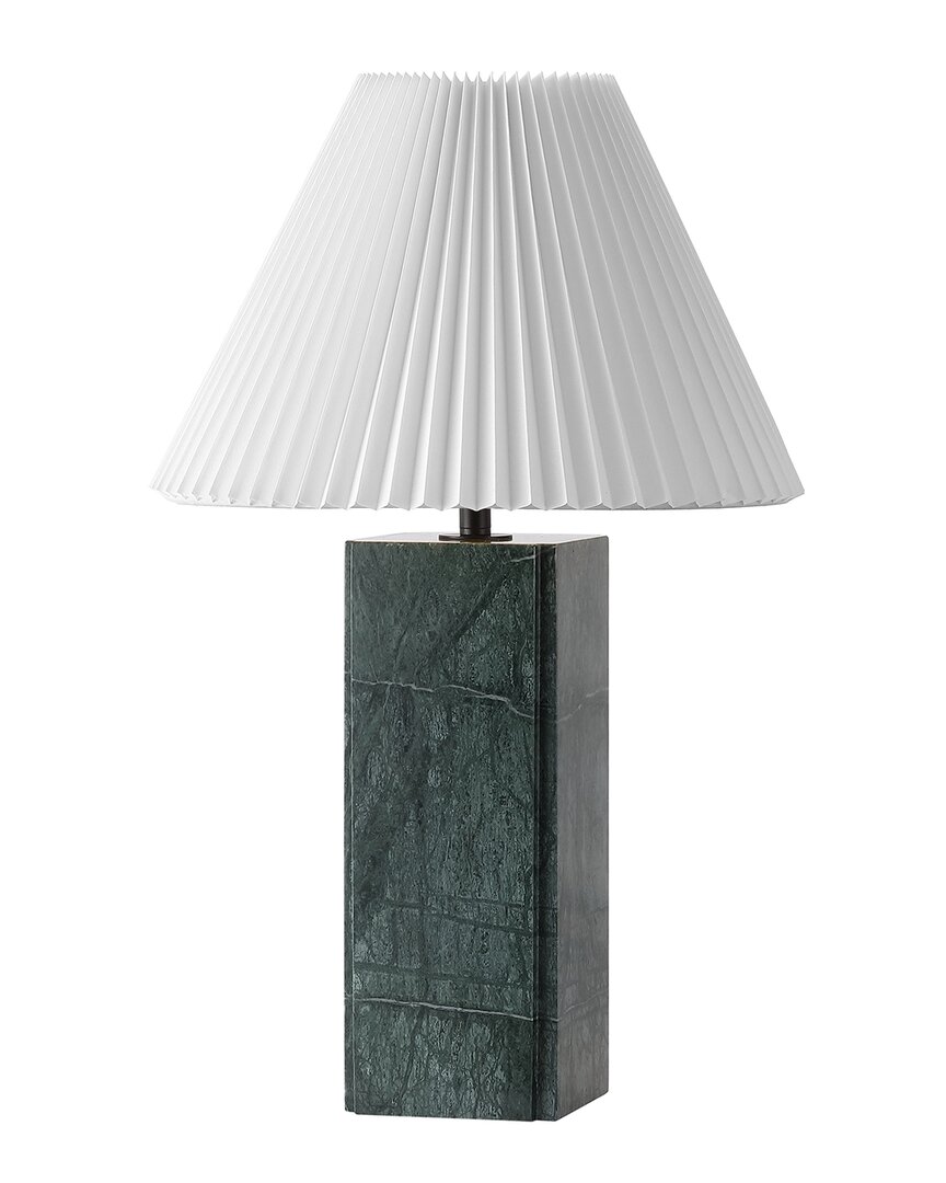 Safavieh Couture Mackenzie Square Marble Table Lamp In Green