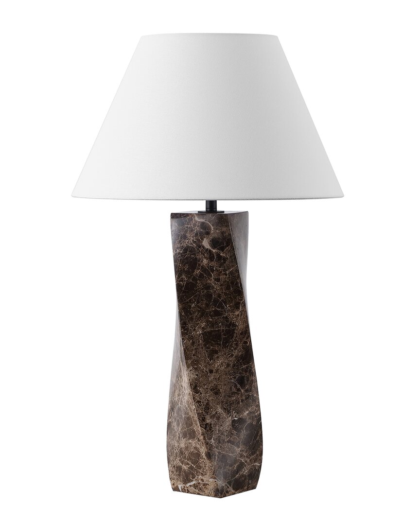 Safavieh Couture Mayalenn Large Marble Table Lamp In Brown
