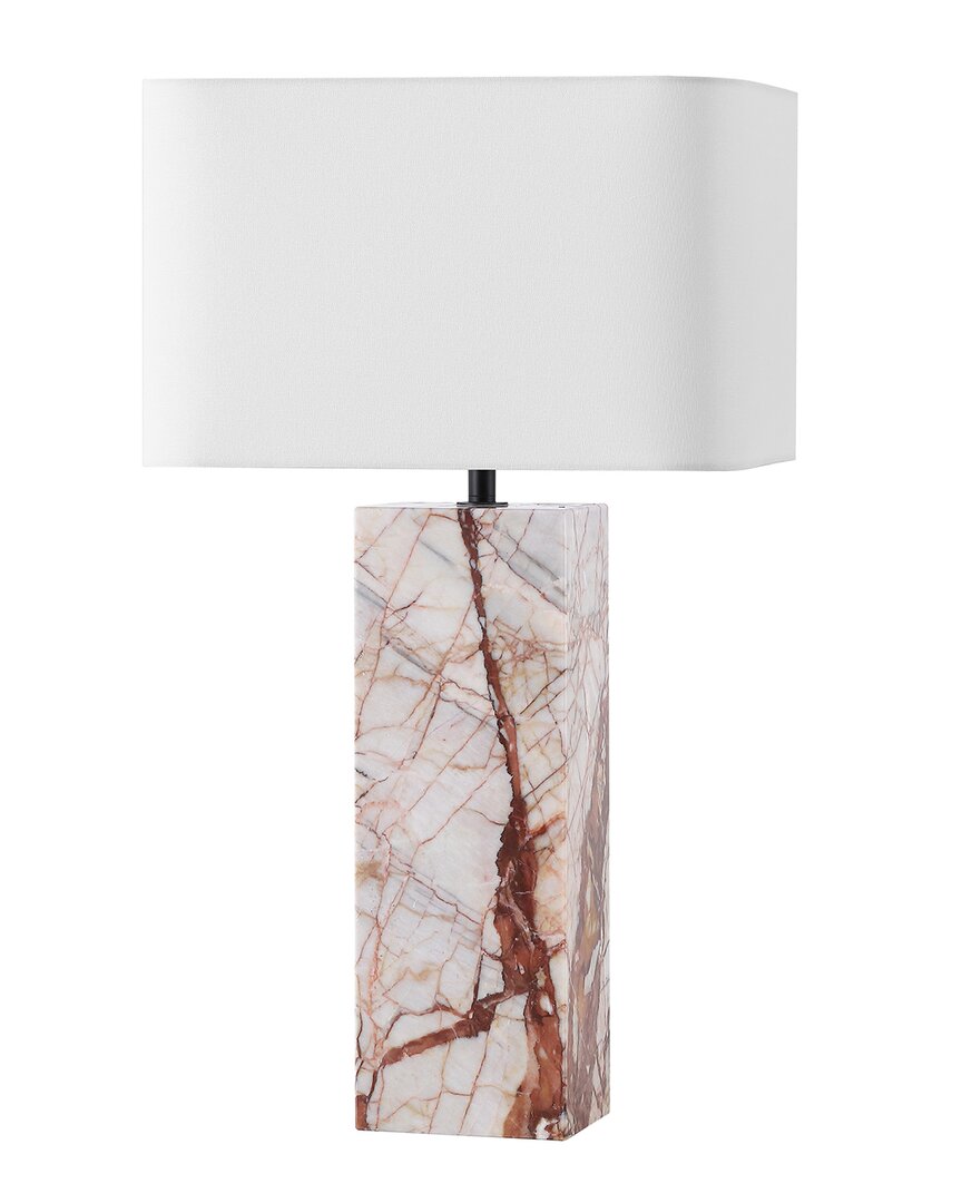 Safavieh Couture Chrisette Marble Square Base Table Lamp In Multi