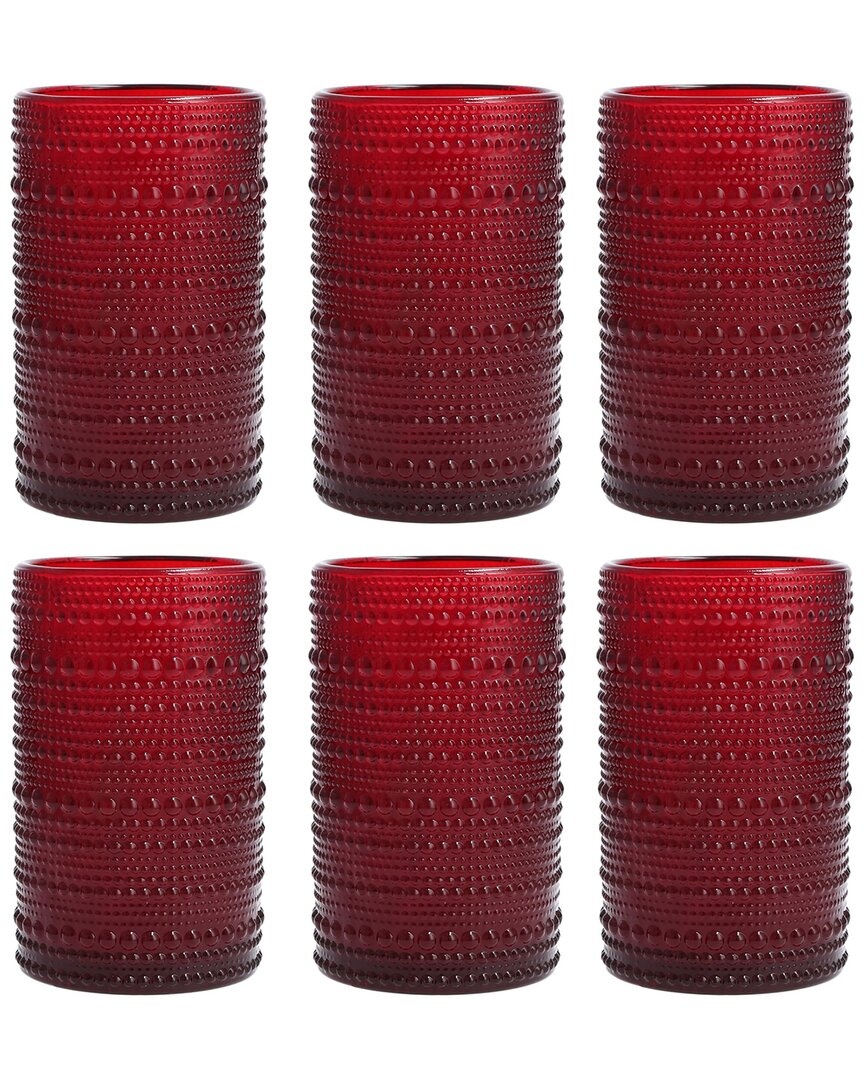 Fortessa Jupiter 6pc Beverage Glasses In Red