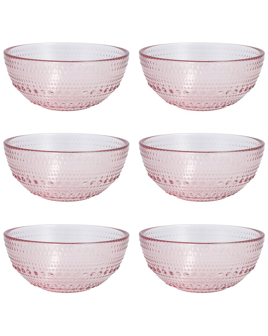 Fortessa Jupiter 6pc Cereal Bowls In Pink