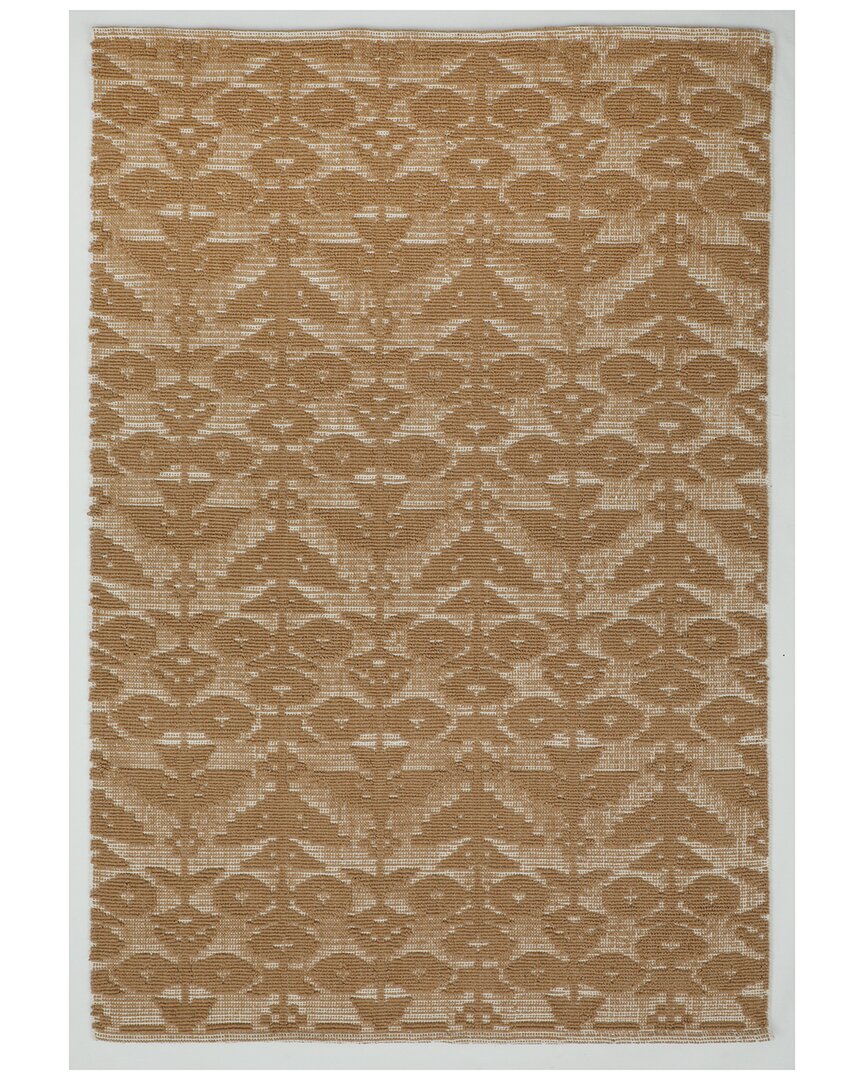 Obeetee Hand Loomed Savanna Wool Rug In Brown