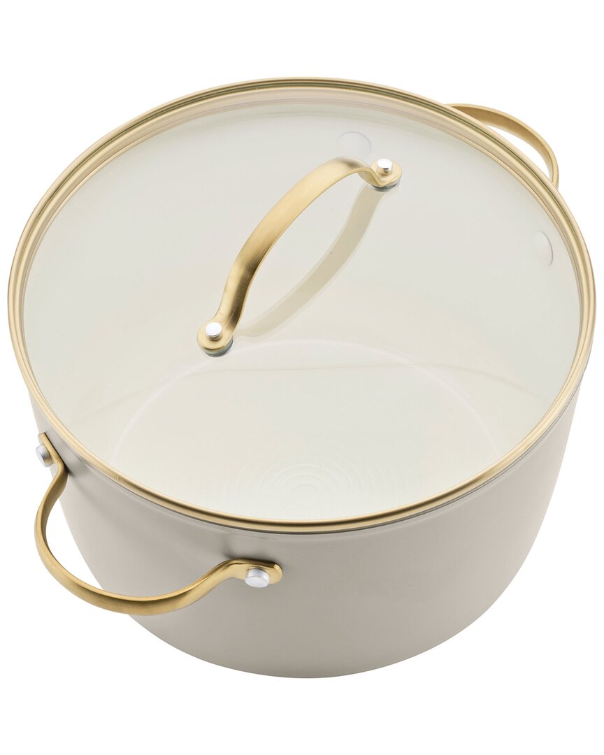 Farberware 12pc Forged Induction Ceramic Nonstick Cookware Set In White