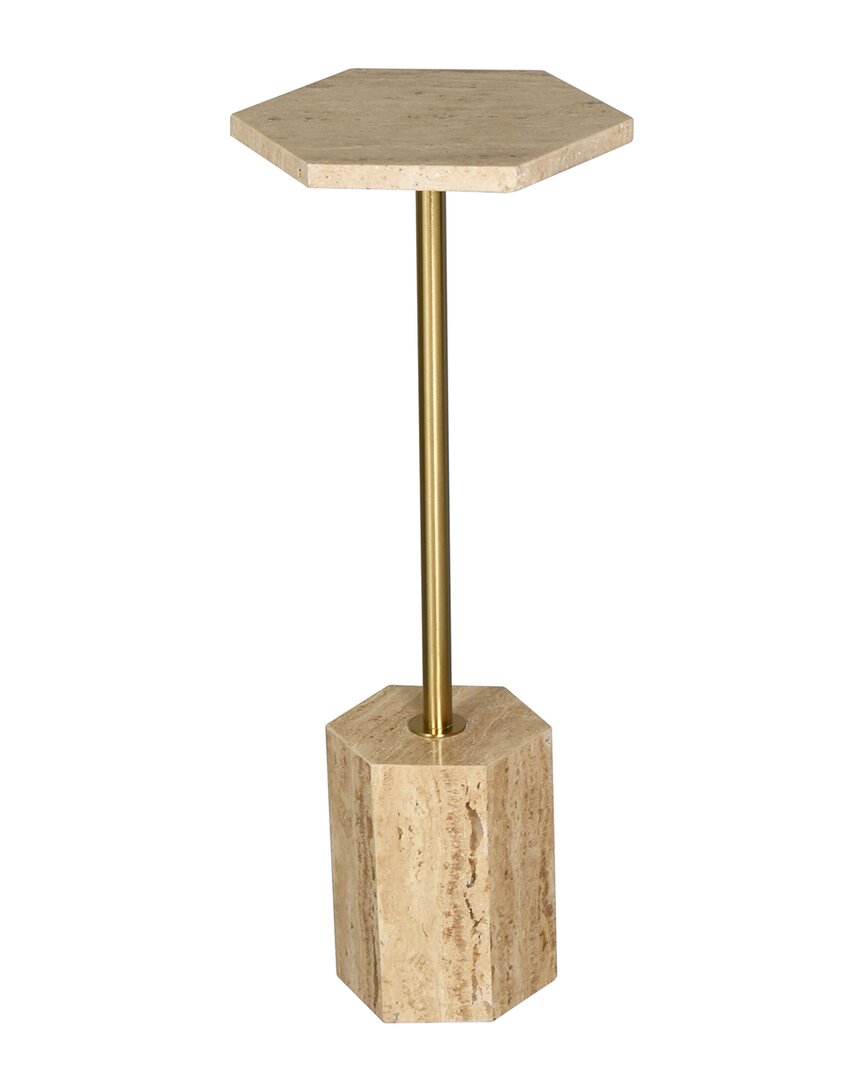 Lr Home Mazzini Modern Marble Top & Base Drink Table