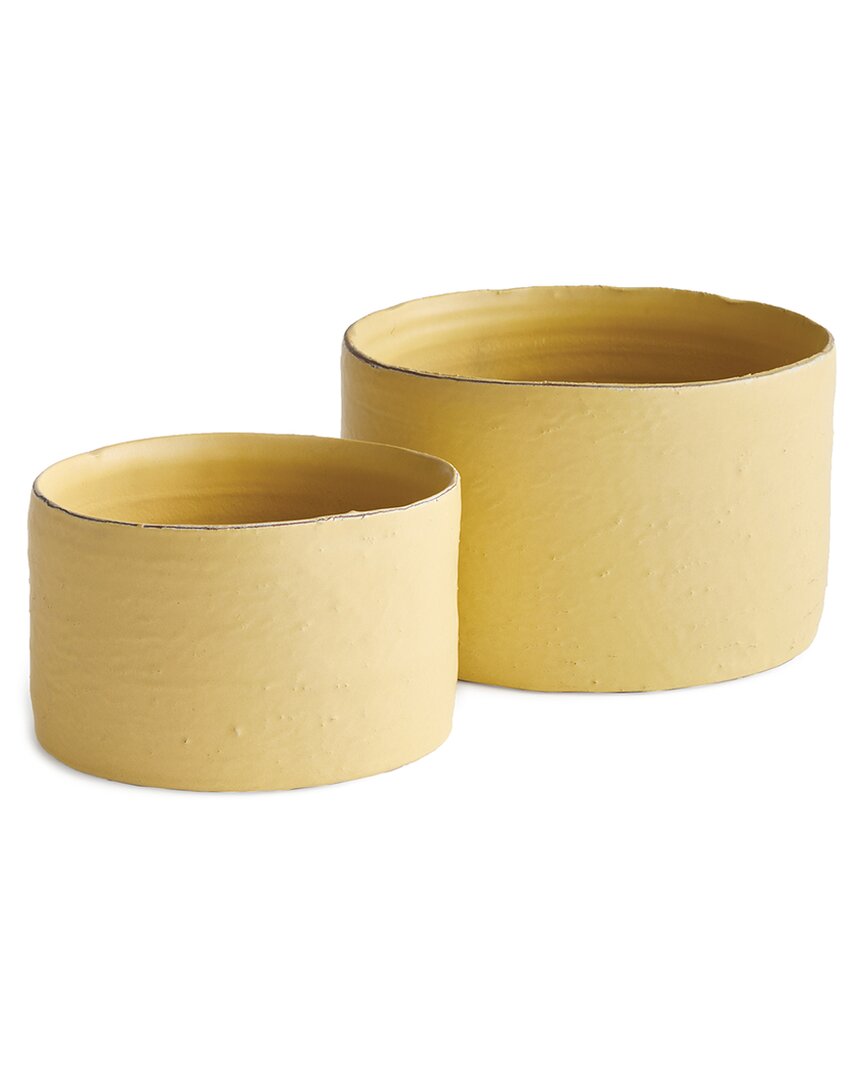 Napa Home & Garden Set Of 2 Studio Cachepots In Yellow