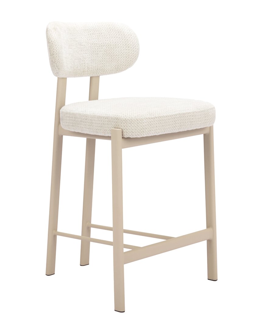 Zuo Modern Set Of 2 Aurea Counter Stools In Neutral