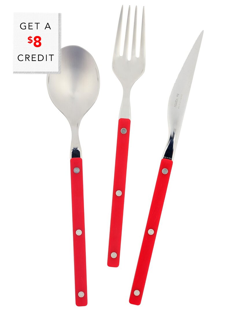 Vietri Pastello 3pc Place Setting In Red