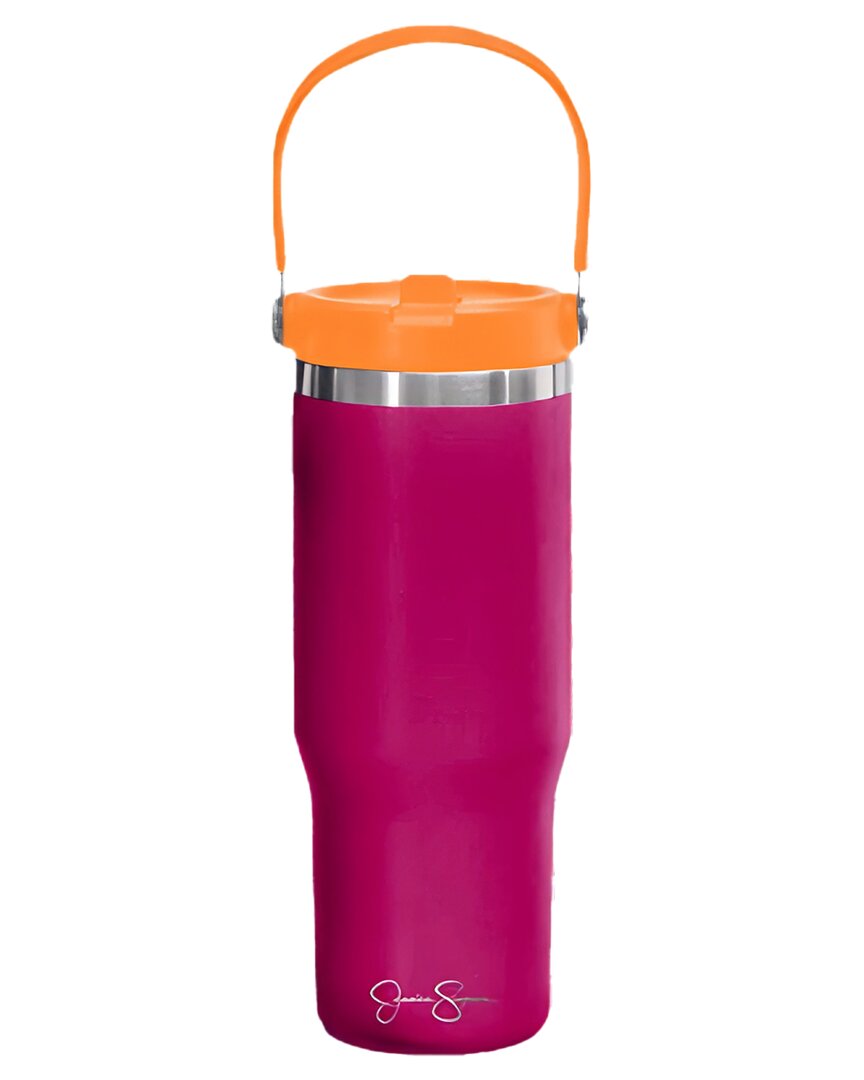 Jessica Simpson 30oz Stainless Steel Tumbler In Pink