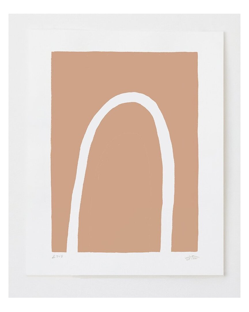 Upton Art 16x20 Peach Art Print In White