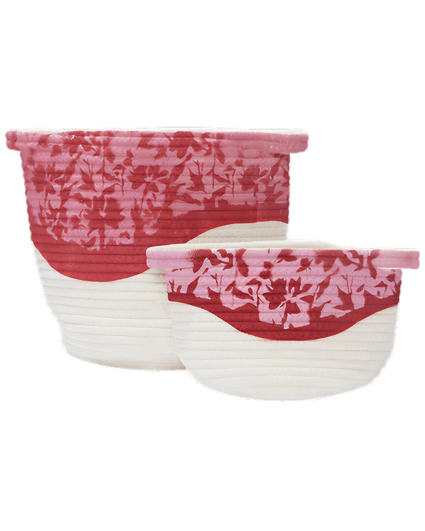 Summer & Rose Set Of 2 Avery Storage Baskets In Multi