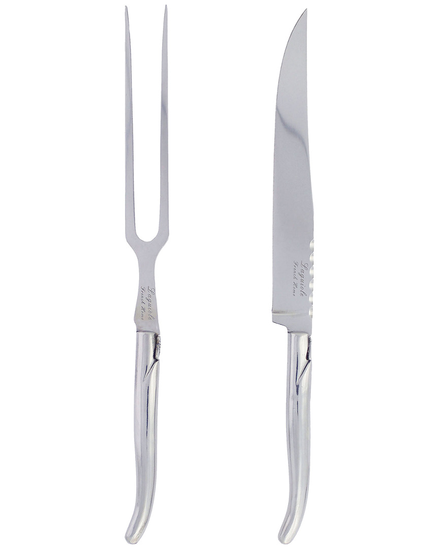 French Home Laguiole Stainless Steel Carving Knife And Fork Set