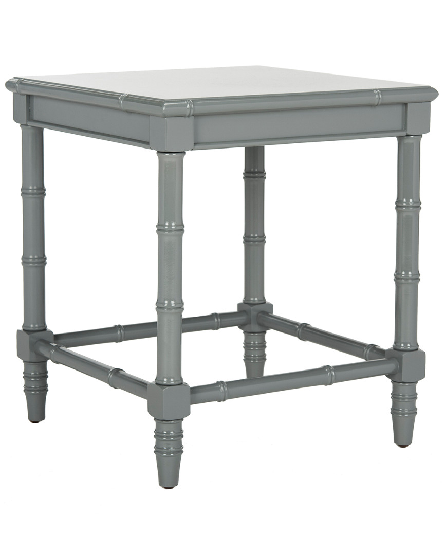 Safavieh Liviah Modern Coastal 22in Bamboo Accent Table In Gray