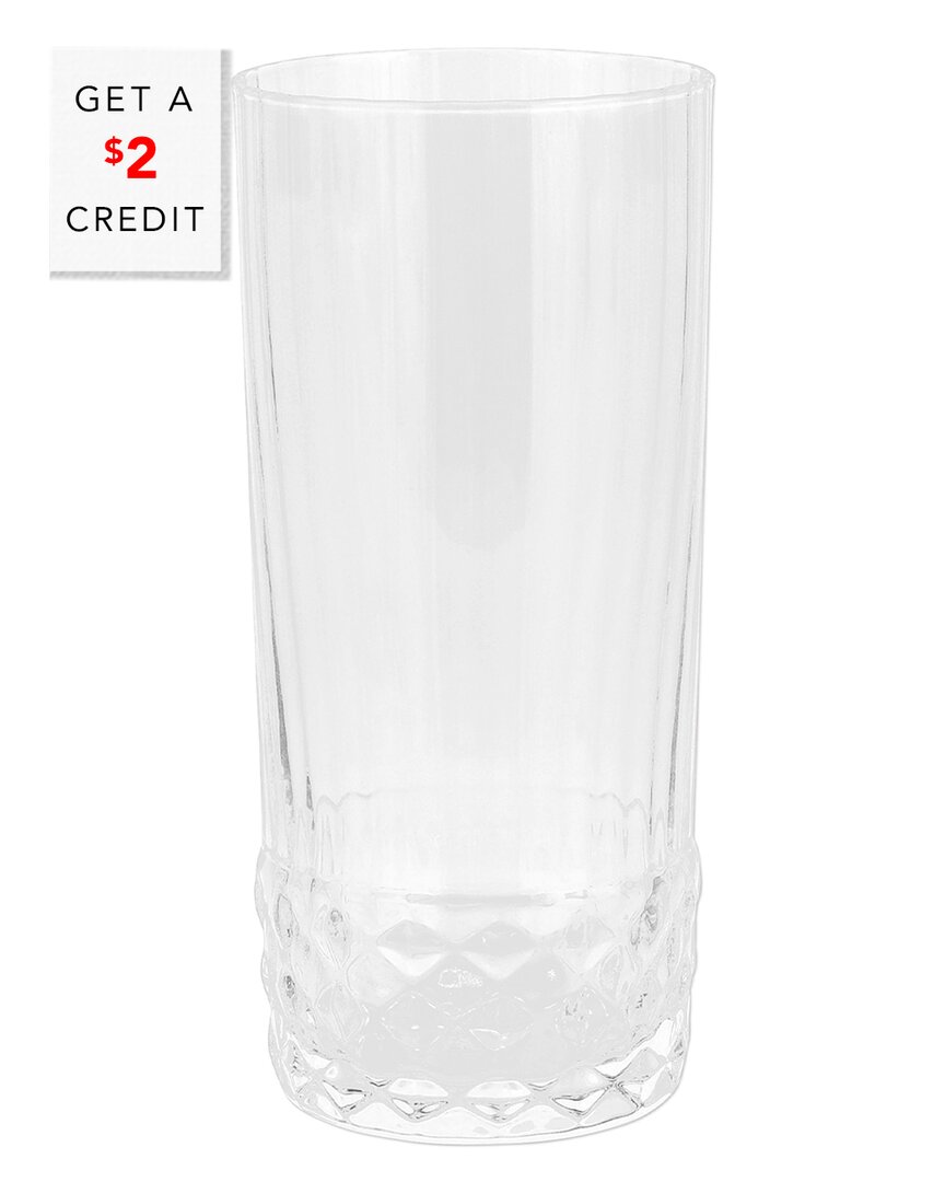 Vietri Viva By  Deco Tall Tumbler With $2 Credit In Clear