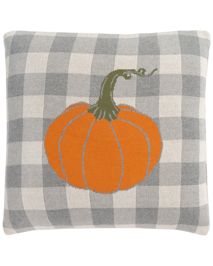 Safavieh Fall Pumpkin Pillow In Grey