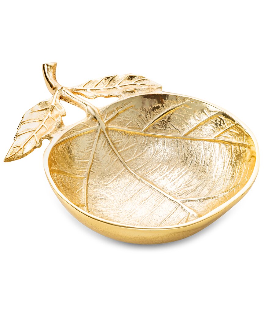 Alice Pazkus 8.25in Leaf Dish In Gold