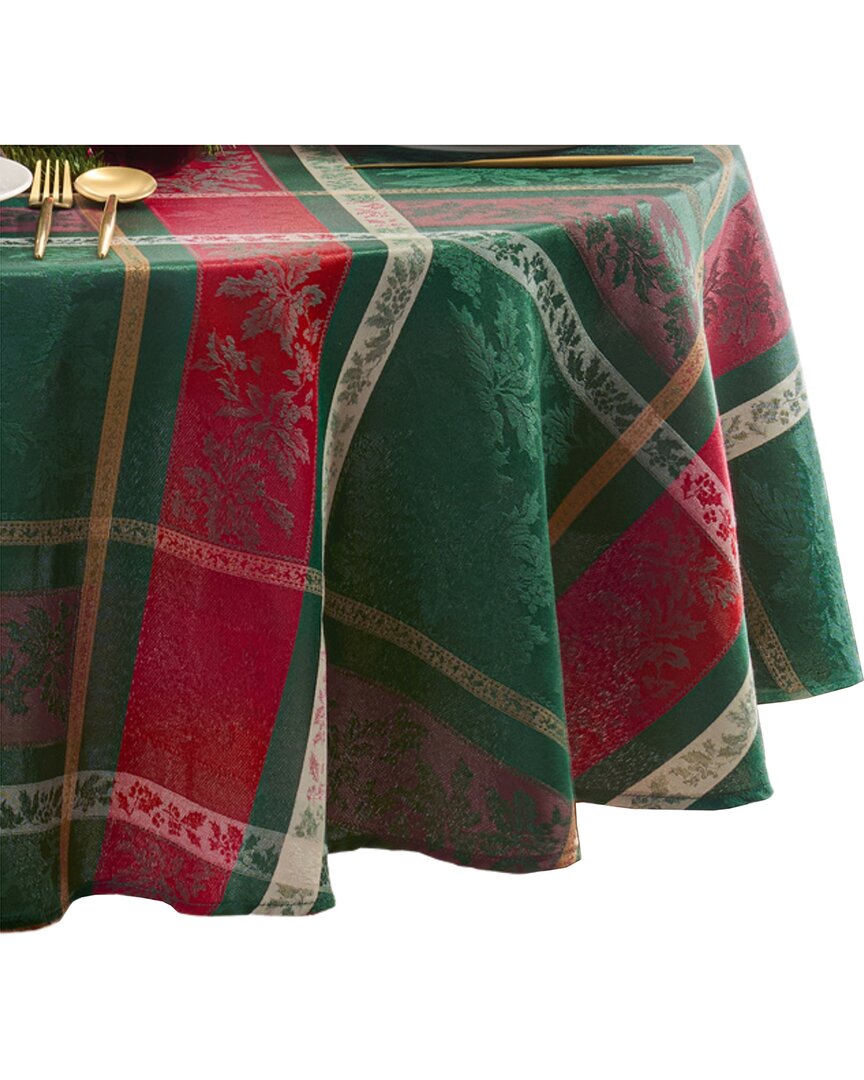 Elrene Home Fashions Merry & Festive Jacquard Tablecloth -round