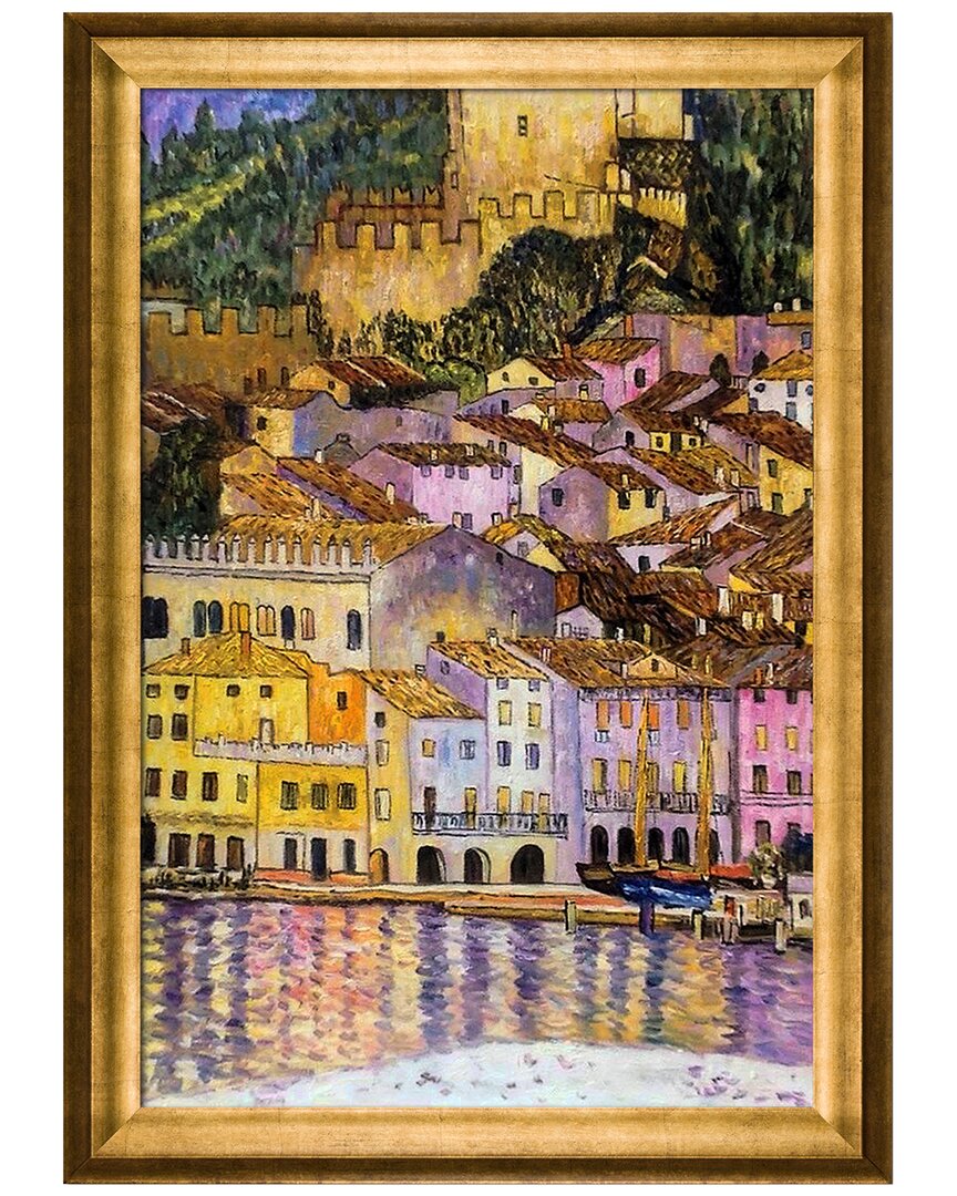 Overstock Art La Pastiche Malcesine On Lake Garda Framed Wall Art By Gustav Klimt In Multicolor