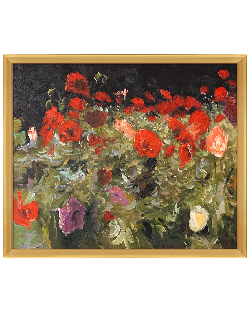 Overstock Art La Pastiche Poppies Framed Wall Art By John Singer Sargent In Multicolor