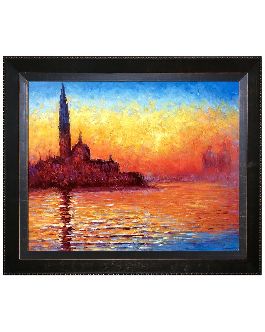 Overstock Art La Pastiche San Giorgio Maggiore By Twilight Framed Wall Art By Claude Monet In Multicolor