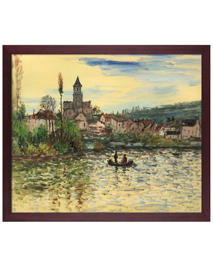 Overstock Art La Pastiche The Seine At Vetheuil Framed Wall Art By Claude Monet In Multicolor