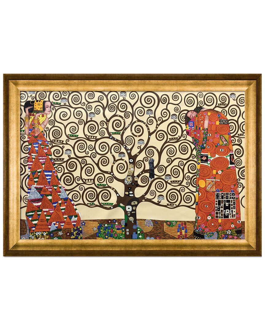 Overstock Art La Pastiche The Tree Of Life, Stoclet Frieze, 1909 Framed Wall Art By Gustav Klimt In Multicolor
