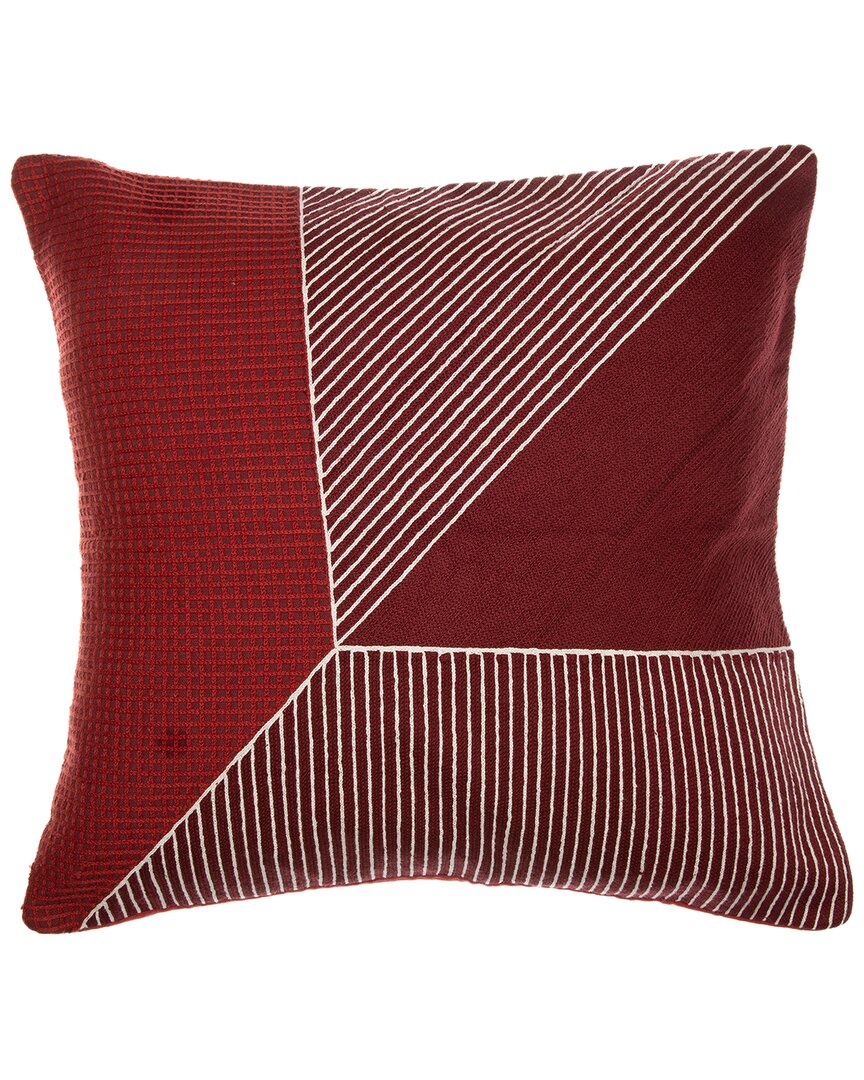 Lr Home Hand-woven Throw Pillow 24 X 24 In Red