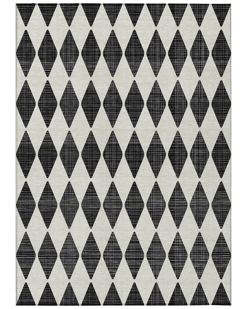 Addison Rugs Chantille Polyester Indoor/outdoor Washable Rug In Black