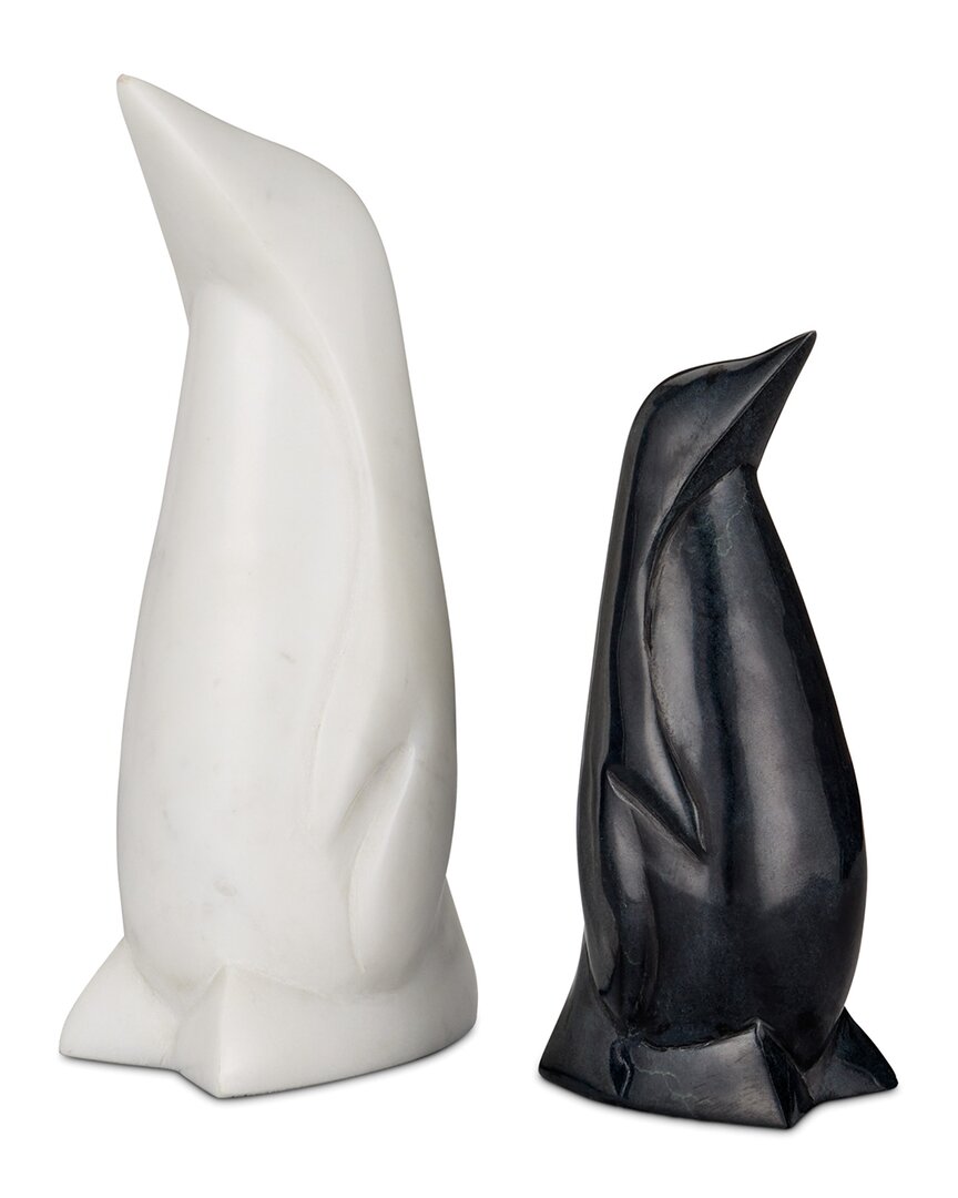 Currey & Company Set Of 2 Penguins In Multi