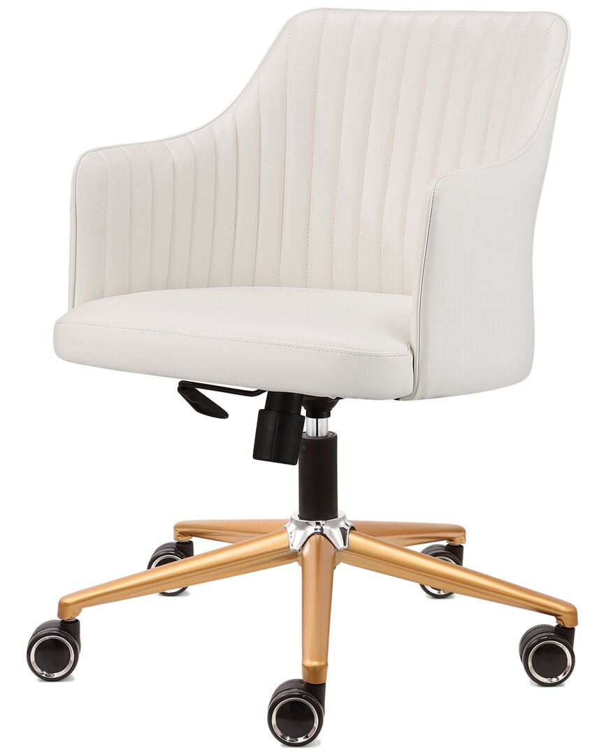 Design Guild Flock Modern Ribbed Office Chair In White