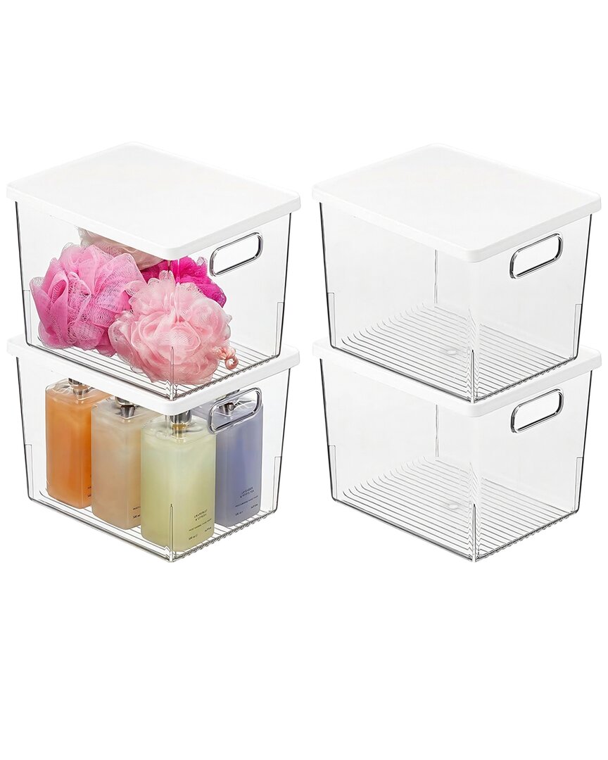 M DESIGN M DESIGN SET OF 8 KITCHEN ORGANIZER BIN WITH HANDLES & LID