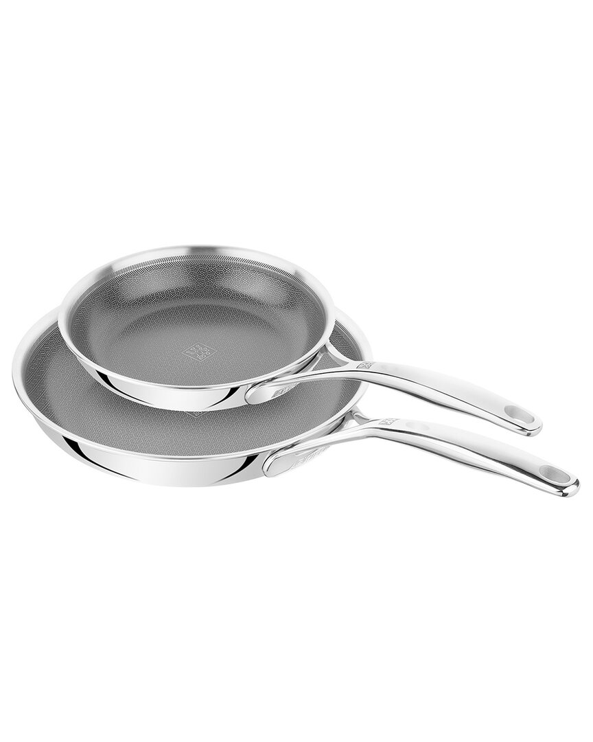 Zwilling J.a. Henckels Peak 2pc Stainless Steel Nonstick Fry Pan Set In Silver