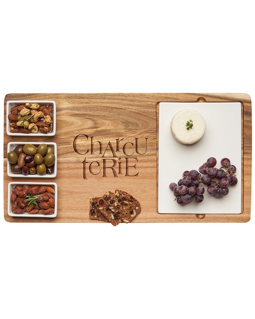 Shop Maple Leaf At Home Charcuterie Stacked Acacia Fete Set Tray