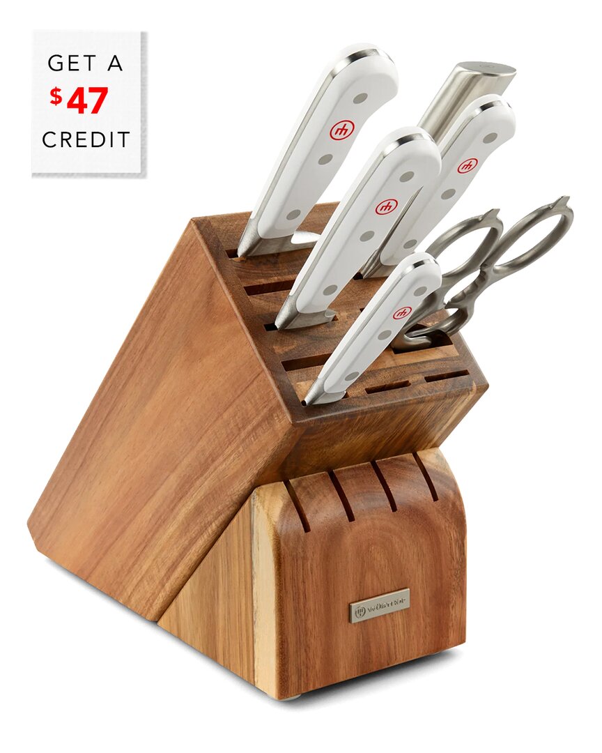 Wusthof Classic White Seven Piece Knife Block Set In Multi