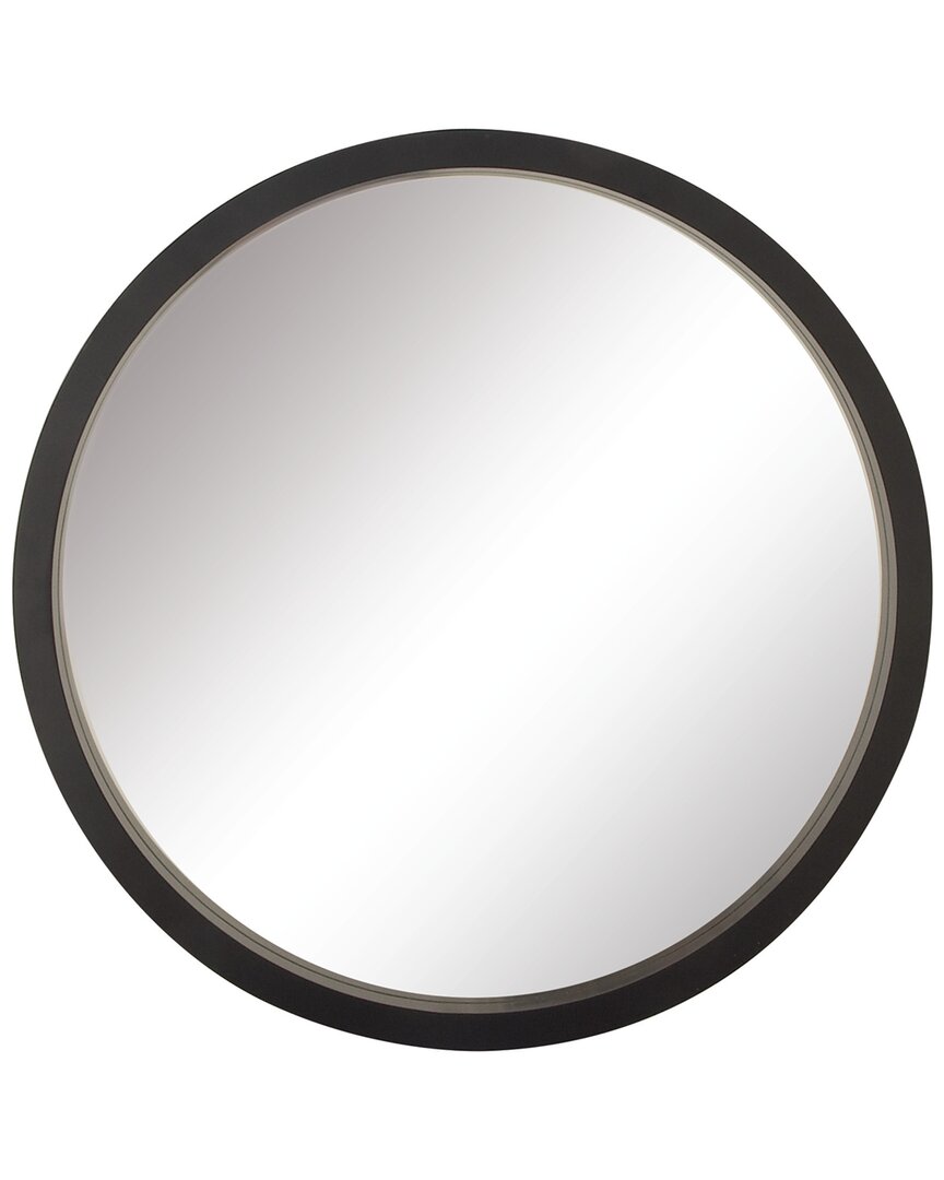 Peyton Lane Contemporary Round Wall Mirror In Black