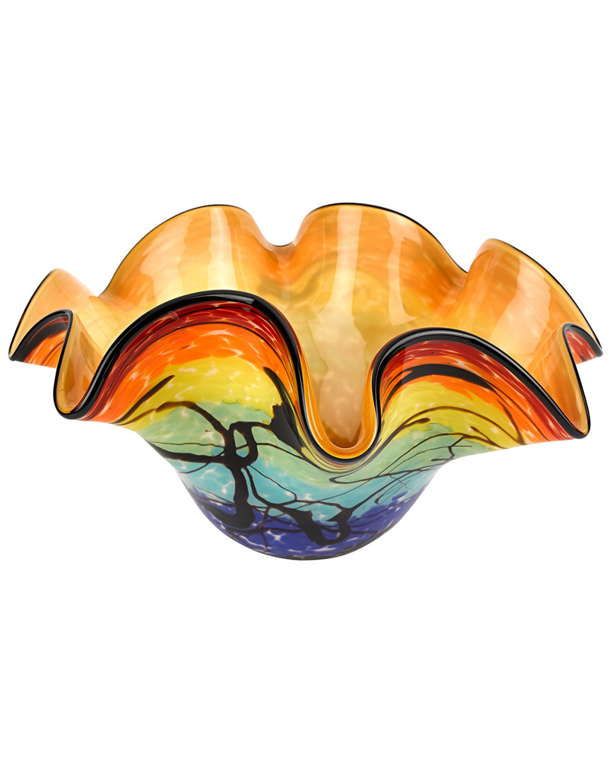 Badash Crystal Badash Allura Murano Style Art Centerpiece Bowl