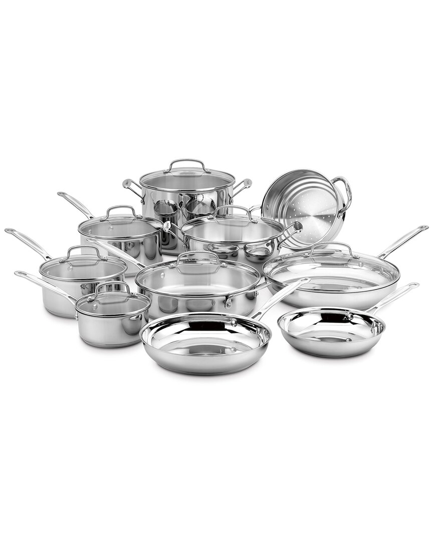 Cuisinart Chefs Classic 17pc Cookware Set In Silver