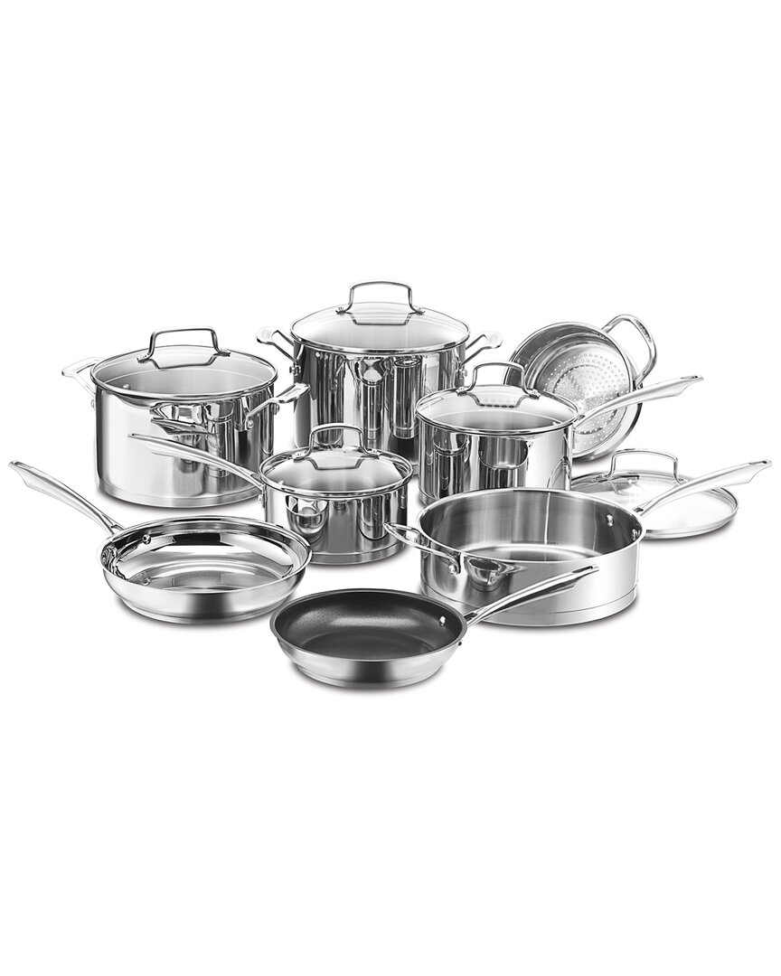 Cuisinart Pro Series Stainless Steel 3pc Cookware Set In Silver