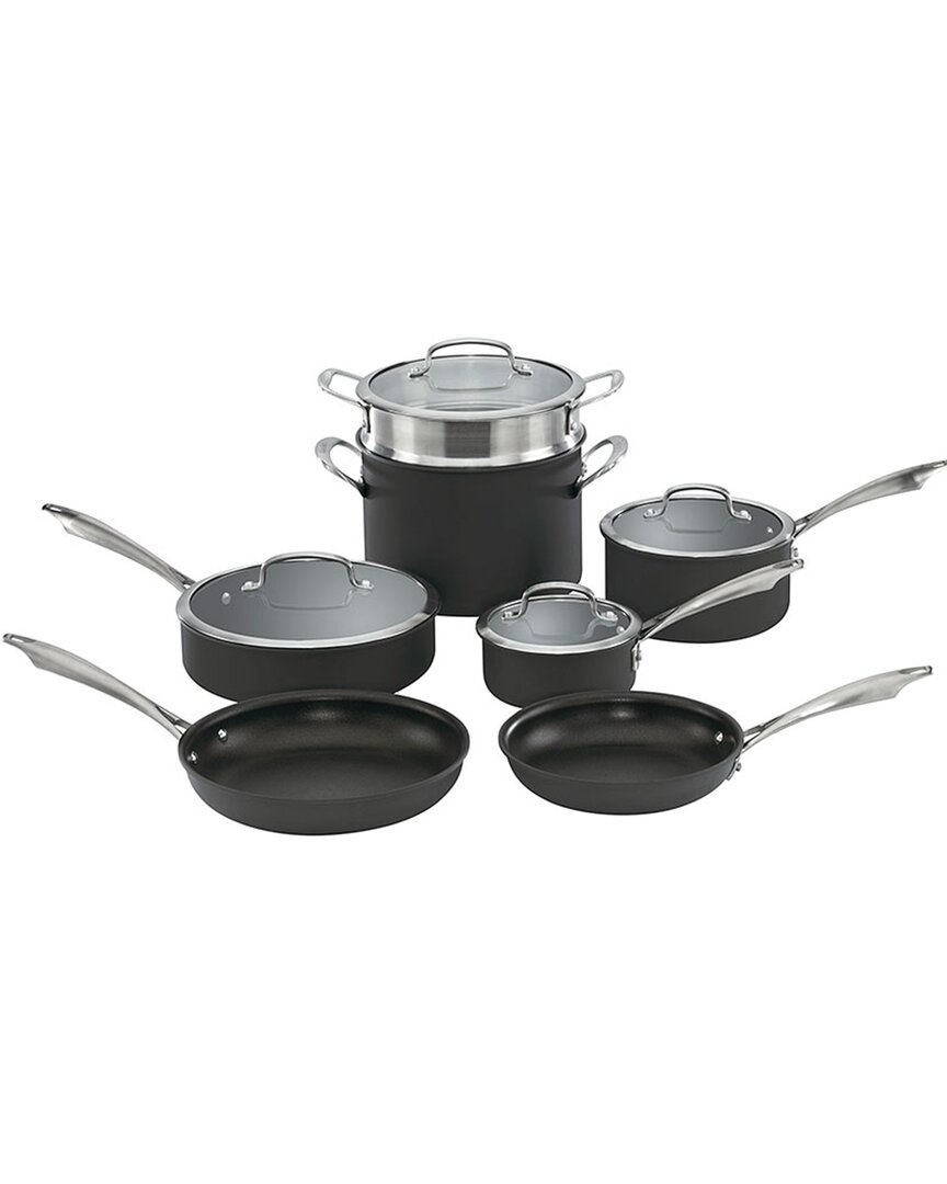 Cuisinart Hard Anodized 11pc Cookware Set In Black