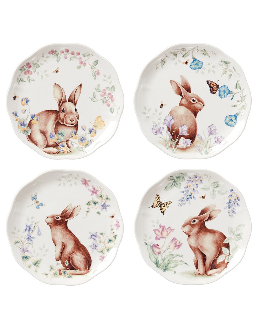 Lenox Butterfly Meadow Bunny Accent Plates, Set Of 4