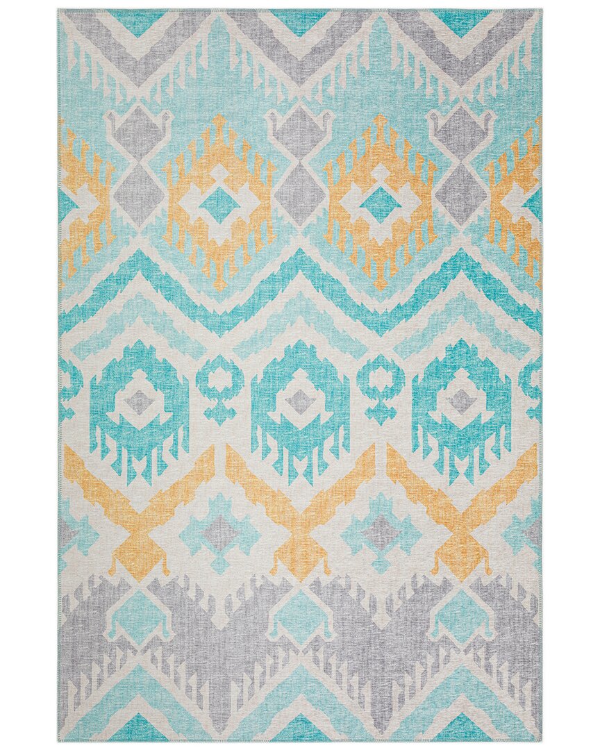 Addison Rugs Yuma Indoor/outdoor Washable Rug In Aqua