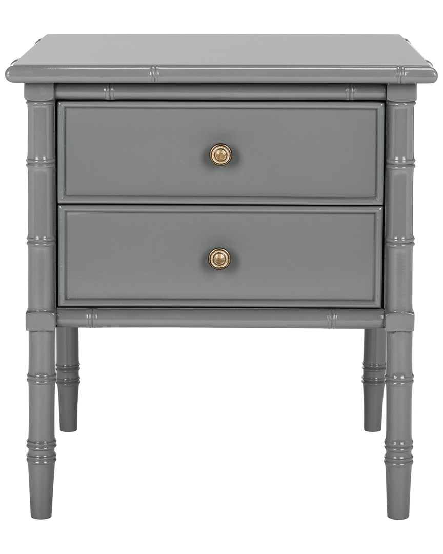 Safavieh Mina Modern Coastal 2-drawer 25in Bamboo Nightstand