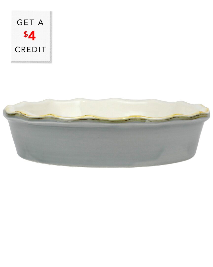 Shop Vietri Italian Bakers Pie Dish With $4 Credit In Gray