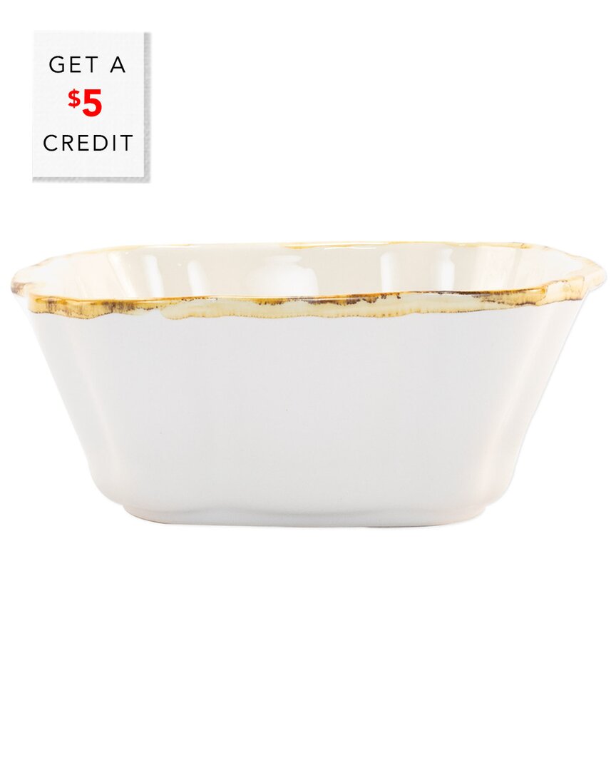 Vietri Italian Bakers Small Square Baker With $4 Credit In White
