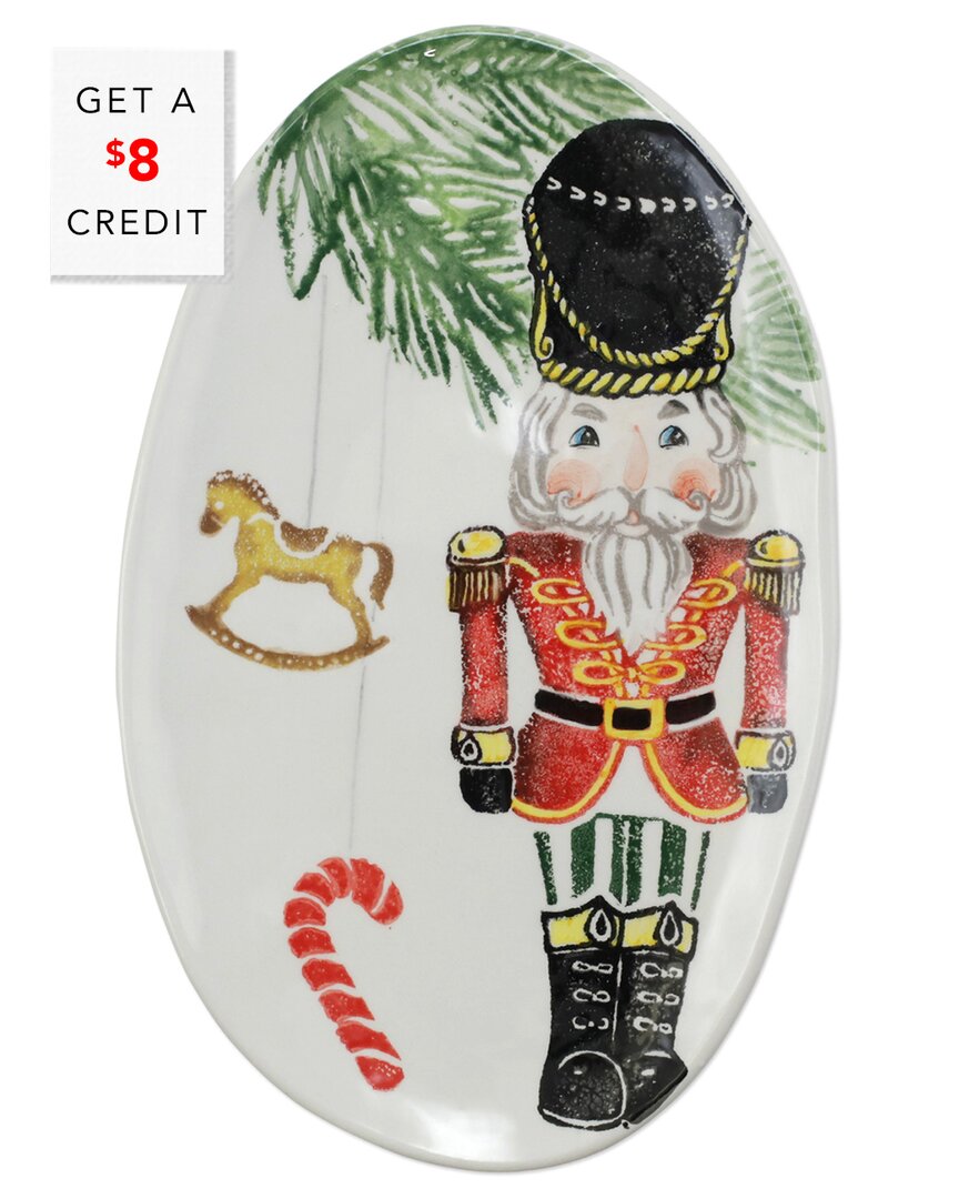 Shop Vietri Nutcrackers Small Oval Platter With $8 Credit In Multicolor